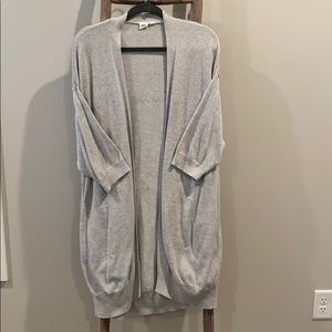 Long gray GAP cardigan